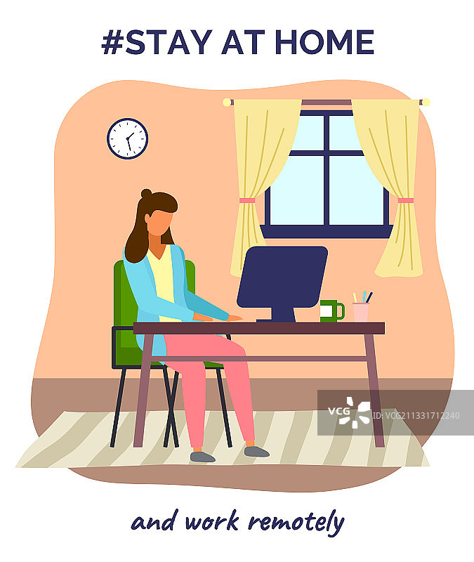 居家远程办公图片素材