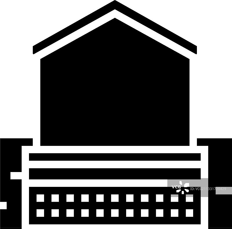 房屋地基石字形图标图片素材