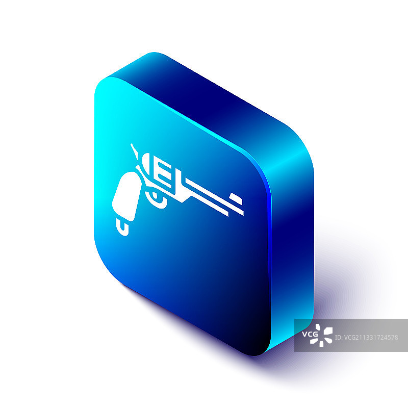 2.5D左轮手枪图标（白色背景）图片素材