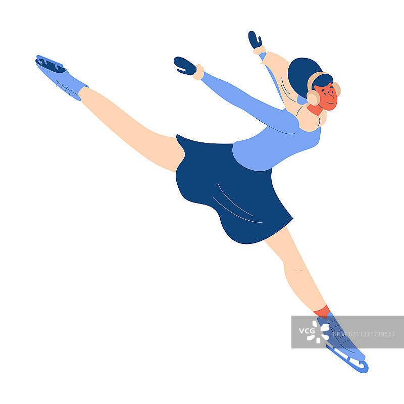 冬季女子花样滑冰图片素材