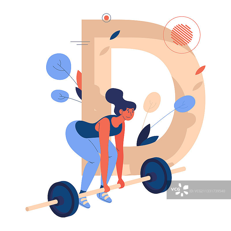 正在硬拉训练的女人图片素材