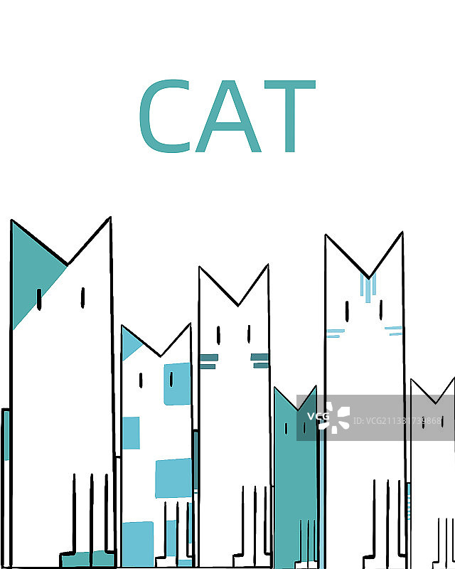 猫咪插画图片素材