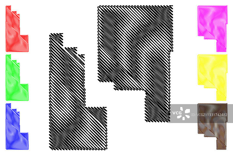 美国新墨西哥州联邦县和伊达尔戈县图片素材