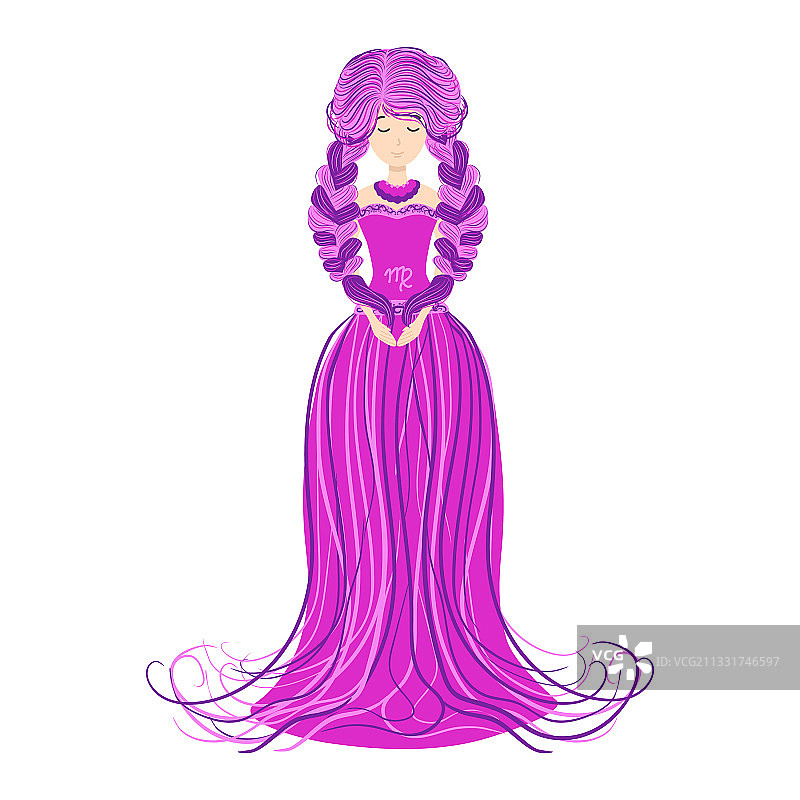 美丽的处女座少女图片素材