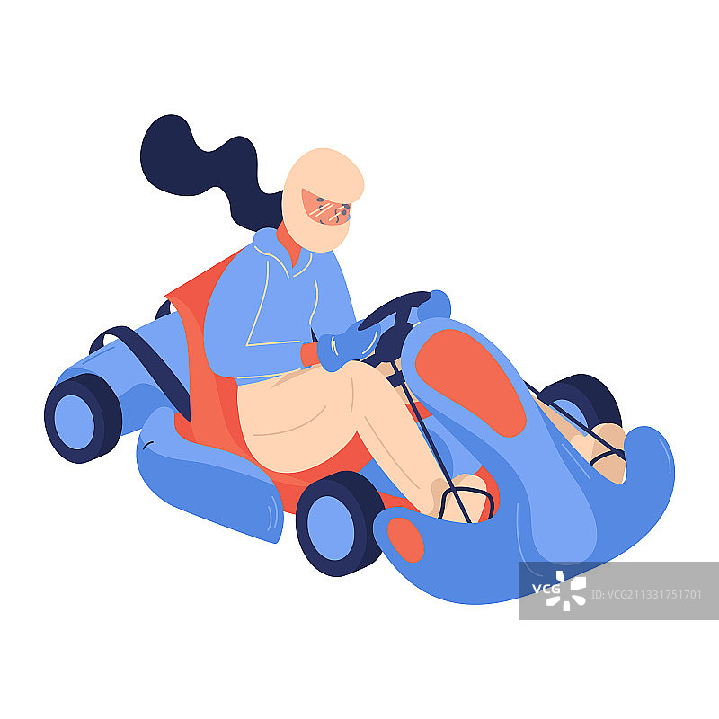 女子卡丁车概念图片素材