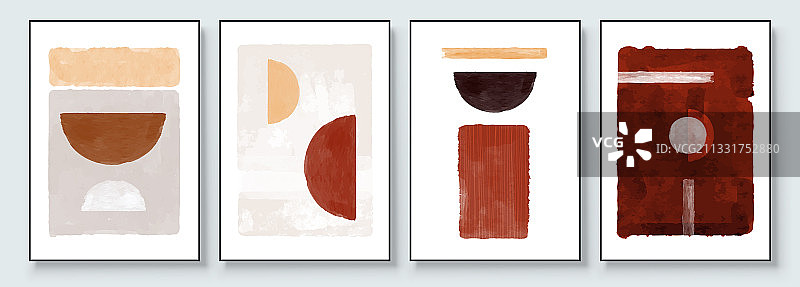 世纪中叶现代设计美学水彩A图片素材