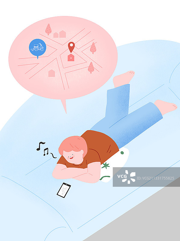 生活方式、食物、外卖、智能手机、订单、沙发、语音气泡、地图图片素材