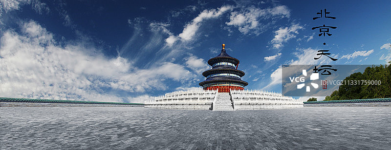 天坛祈年殿全景设计图图片素材