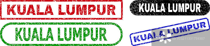 吉隆坡矩形复古印章图片素材