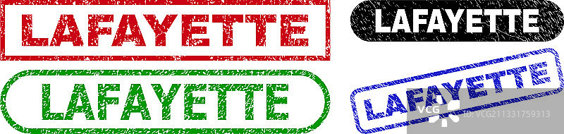 带有腐蚀效果的拉法耶特矩形水印图片素材