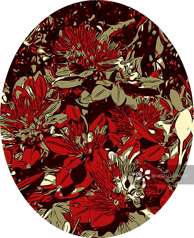 铁锈红桂花图片素材