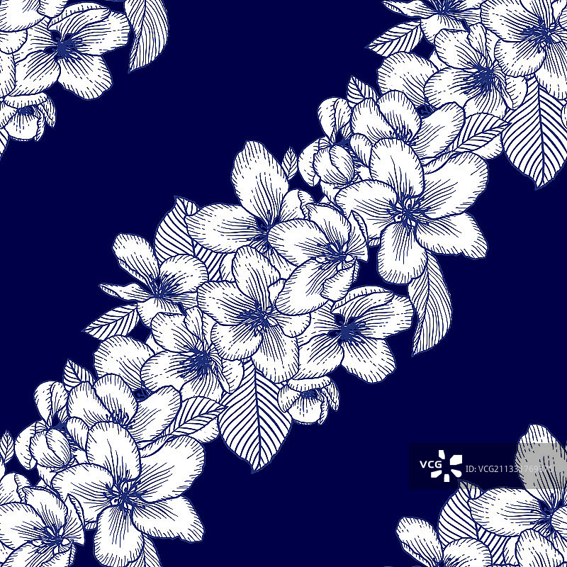 植物背景无缝花卉图案图片素材