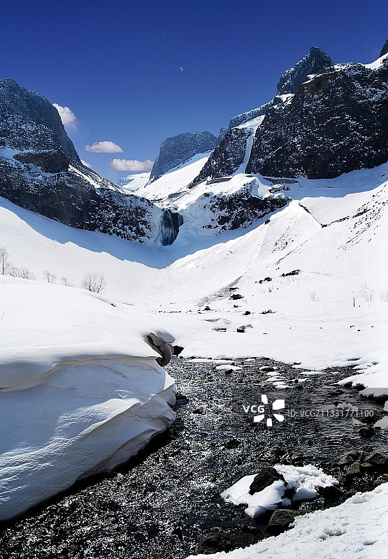 长白山瀑布图片素材