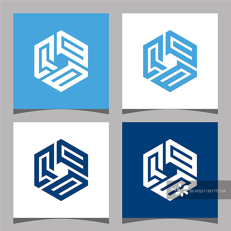 创意首字母QCC标志设计理念图片素材