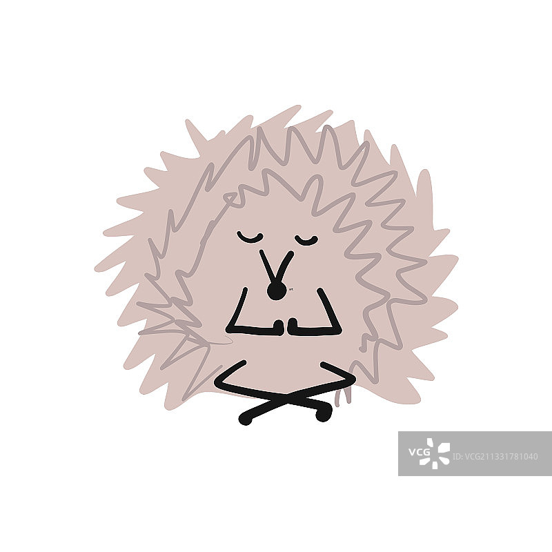 做瑜伽的刺猬趣味角色图片素材