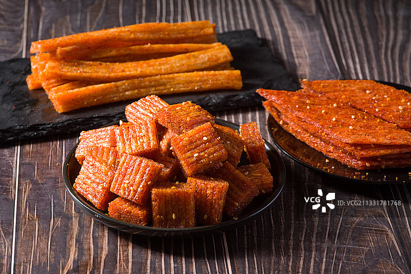 辣条面筋零食小吃图片素材