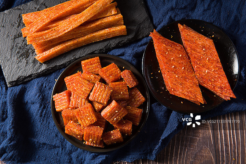 辣条面筋零食小吃图片素材