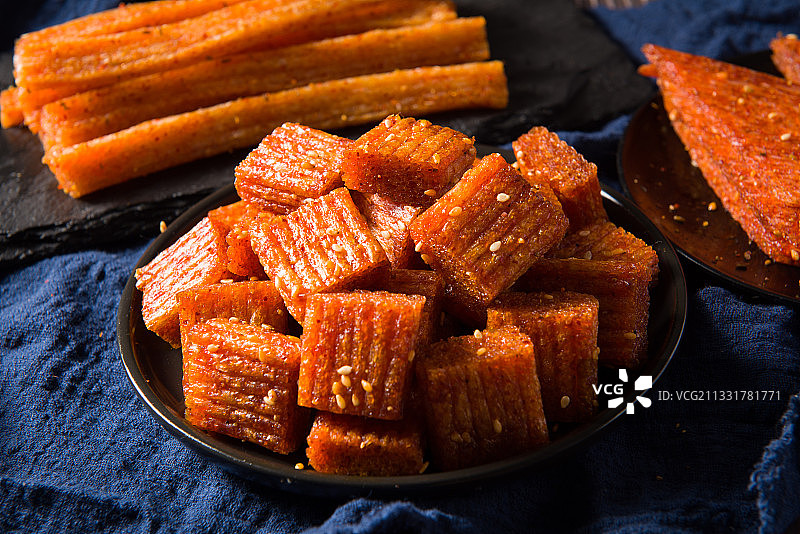 辣条面筋零食小吃图片素材