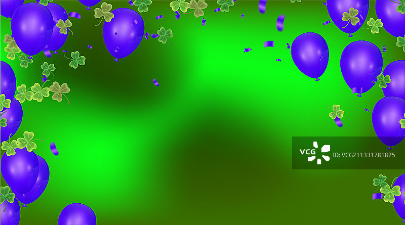 绿色圣帕特里克节派对现代宣传单页图片素材