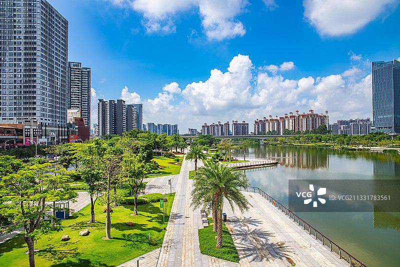 广州南沙自贸区城市风光图片素材
