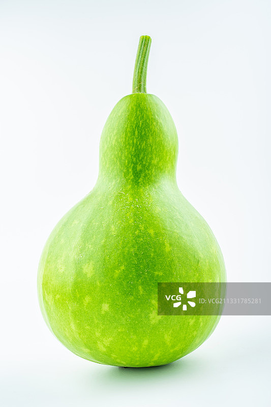 白背景上一个新鲜葫芦瓜图片素材