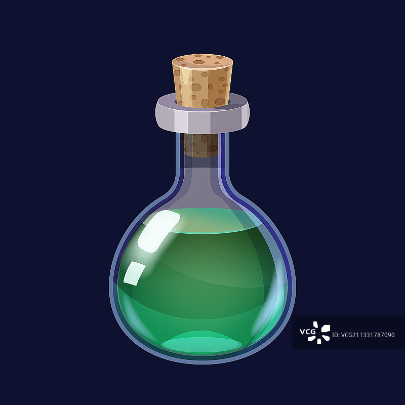 绿色魔法药剂瓶图片素材