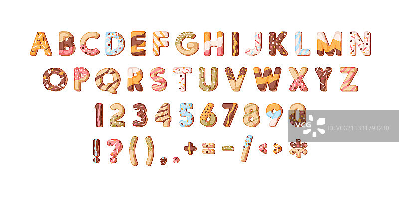 烘焙字母或甜点字体图片素材