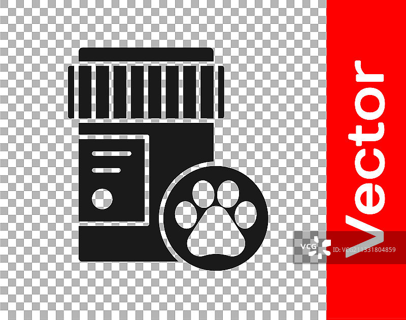 黑色宠物狗药瓶图标图片素材