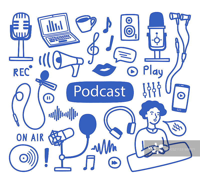 主题轮廓元素和标签合集图片素材