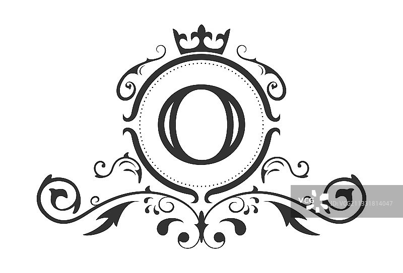 风格化的拉丁字母O字母组合图片素材