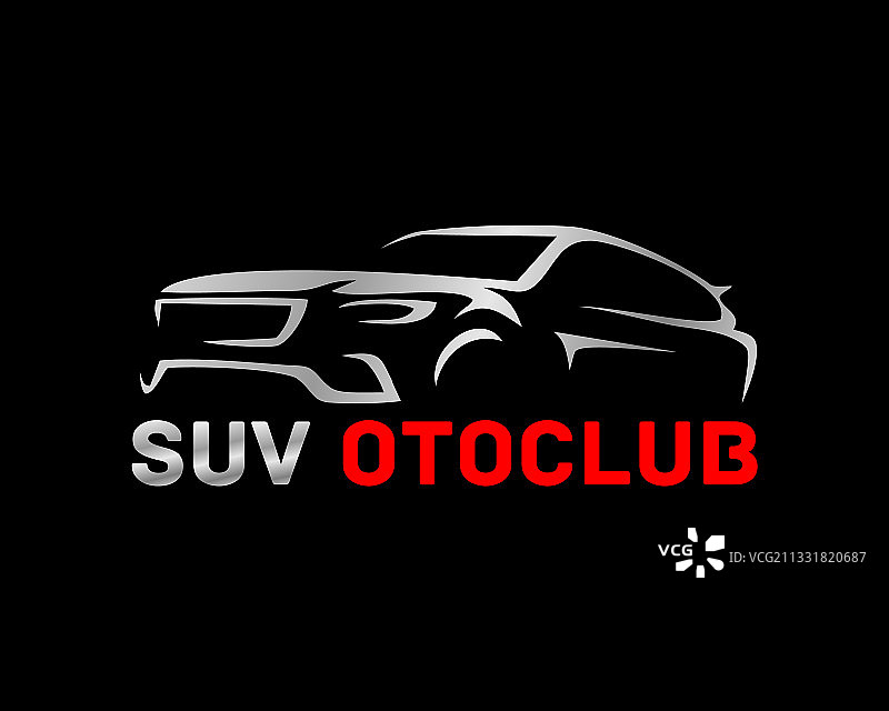 SUV汽车俱乐部和经销商标志设计图片素材