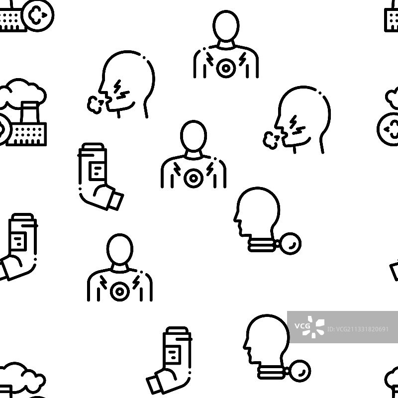 哮喘过敏源无缝图案图片素材