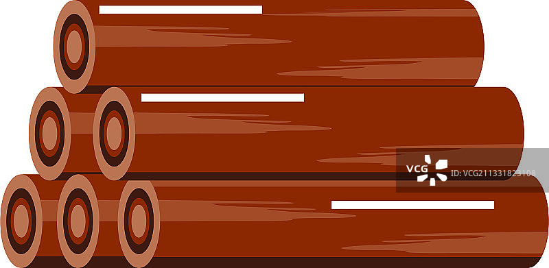 白色背景燃料用木材图片素材