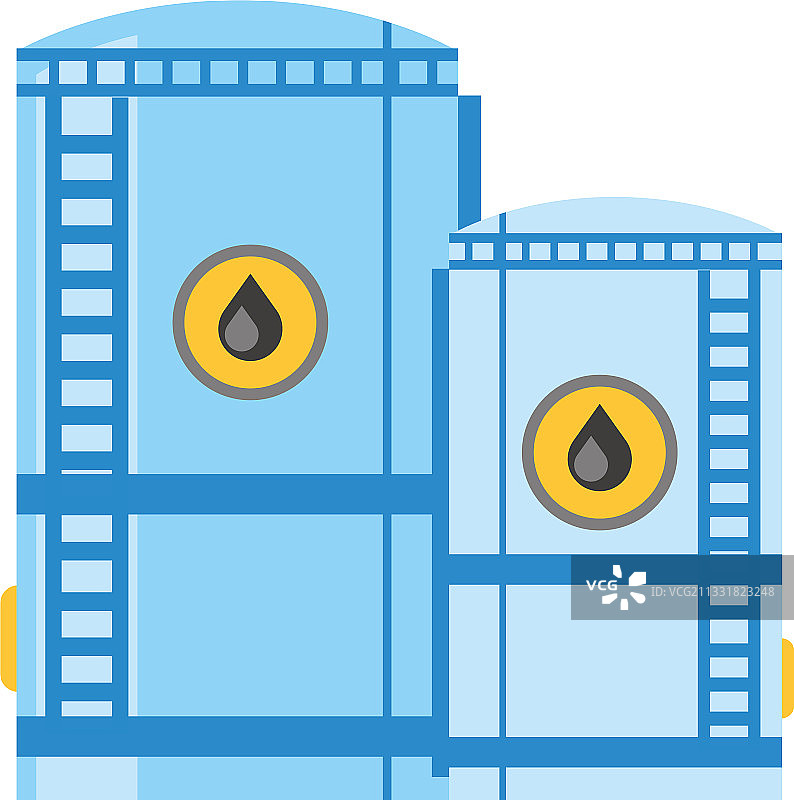 炼油厂压裂储油罐图片素材