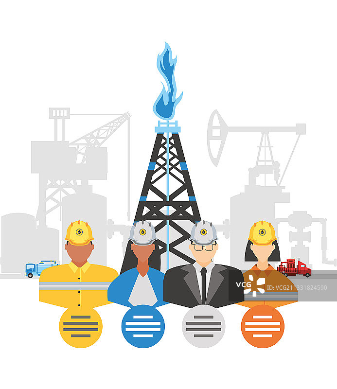水力压裂石油钻塔工业与工人图片素材