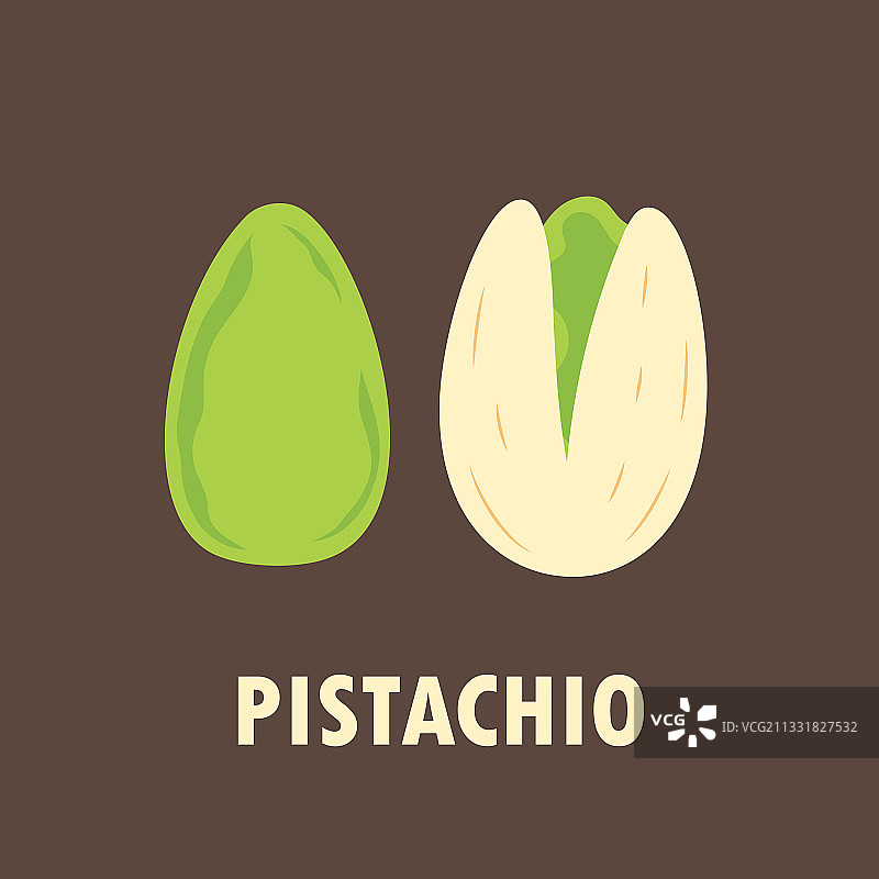 棕色背景开心果图片素材