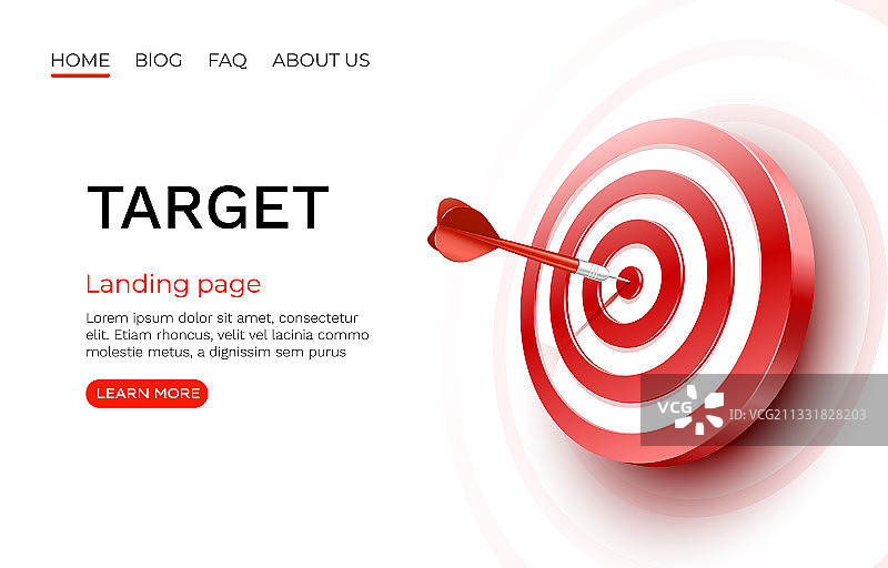 目标落地页banner商业3D图标图片素材