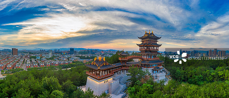 义乌鸡鸣阁风光图片素材