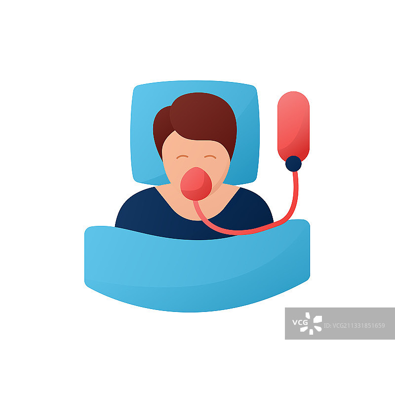 呼吸机扁平图标图片素材