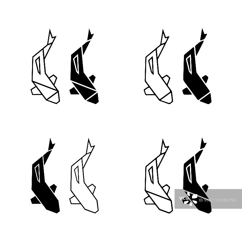 日本锦鲤鱼Logo合集（俯视）图片素材