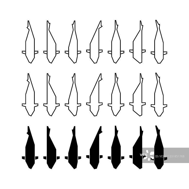 日本锦鲤鱼Logo合集（俯视）图片素材