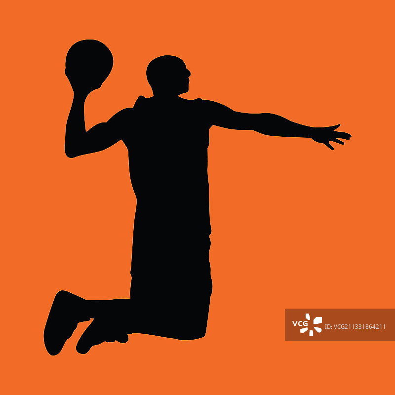篮球运动员剪影图片素材