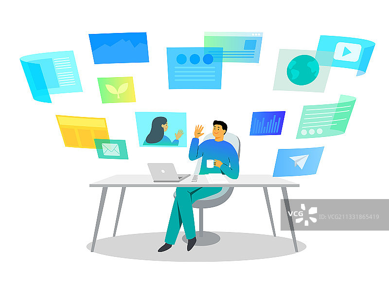 VR虚拟世界元宇宙概念图片素材