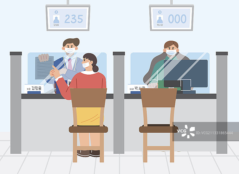 公共场所的社交距离图片素材