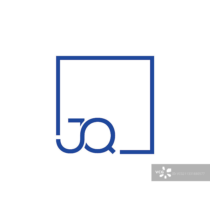 创意首字母JQ方形标志设计图片素材