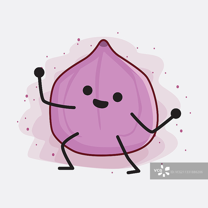 可爱的无花果吉祥物角色图片素材