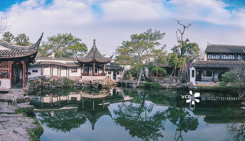 网师园 月到风来亭图片素材