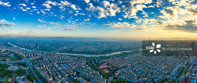 义乌城市全景风光图片素材