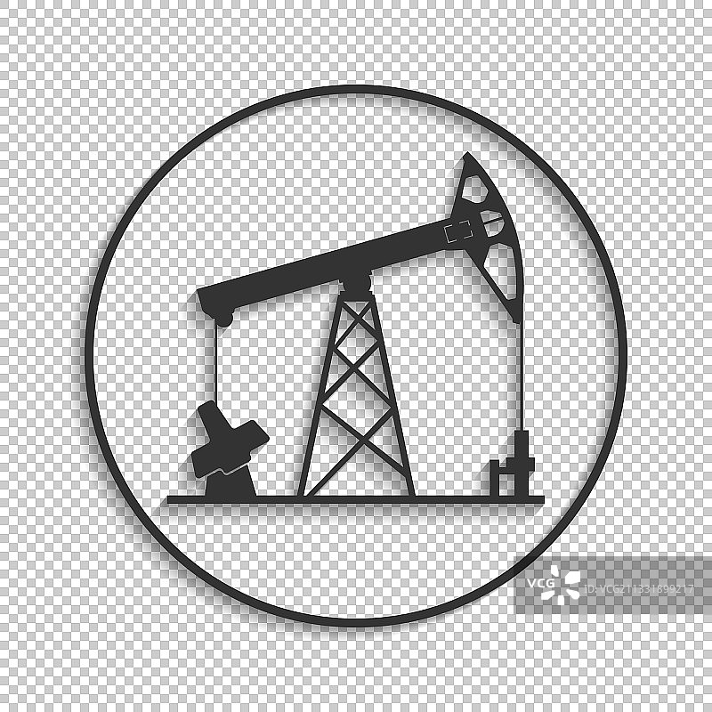 黑色油泵圆形图标图片素材