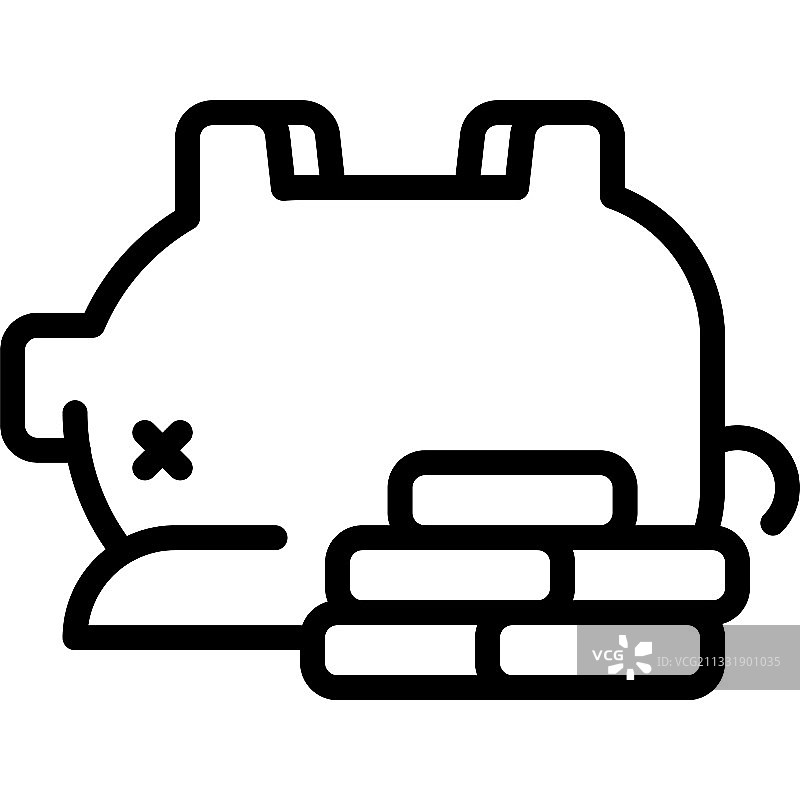 与破产相关的硬币储蓄罐图标图片素材